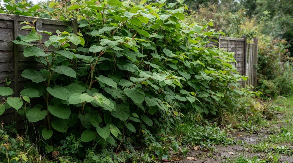 It is coming through the fence